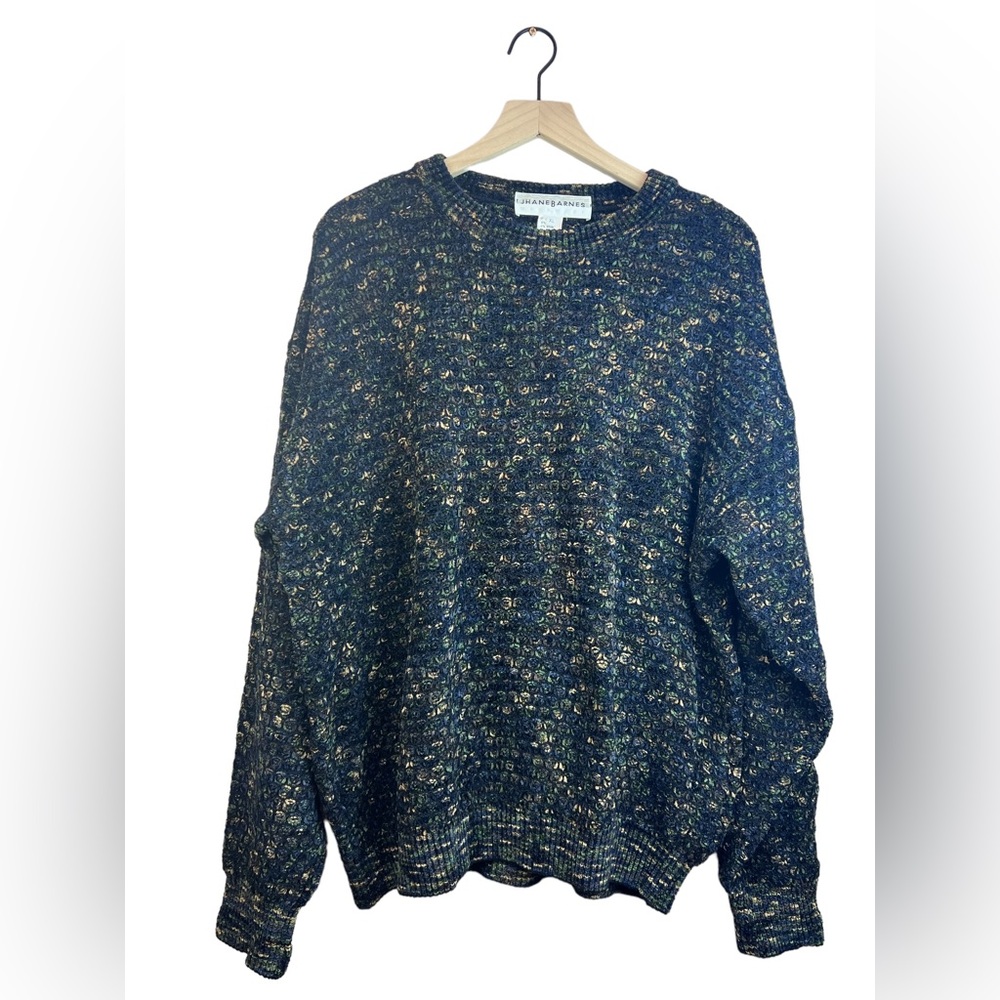 Vintage Jhane Barnes Knit Sweater 90s Y2K XLarge Multicolor - Picture 2 of 5